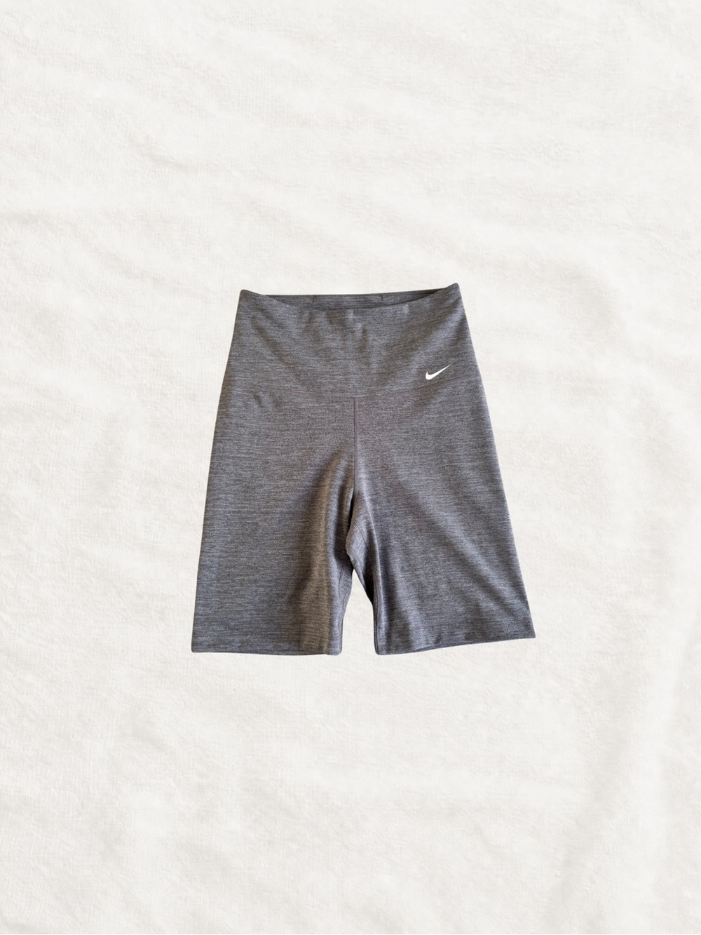 Nike Gray Women's Athletic Bike Shorts with White Swoosh